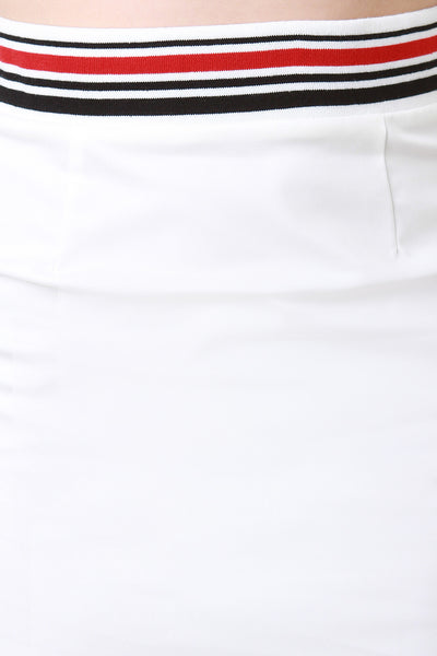Grommet Midi Skirt