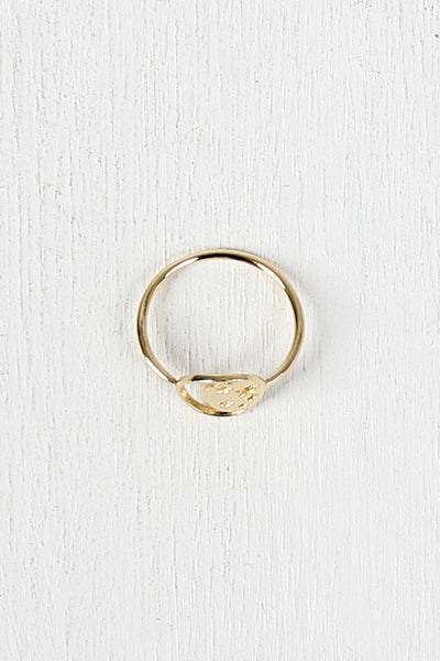 Moon and Stars Emblem Ring