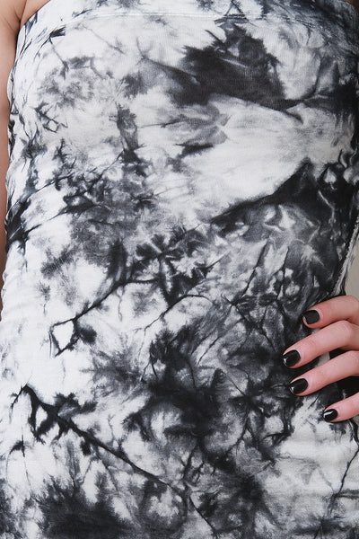 Marbled Tie Dye Tube Dress