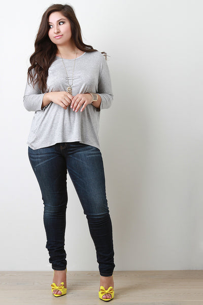 Dropped Shoulder Long Sleeve Top