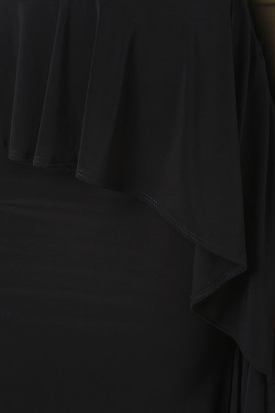 Ruffle Overlay Midi Skirt
