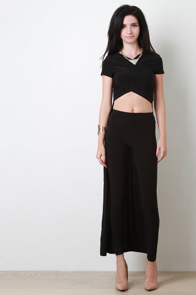 Crossover High-Low Maxi Top