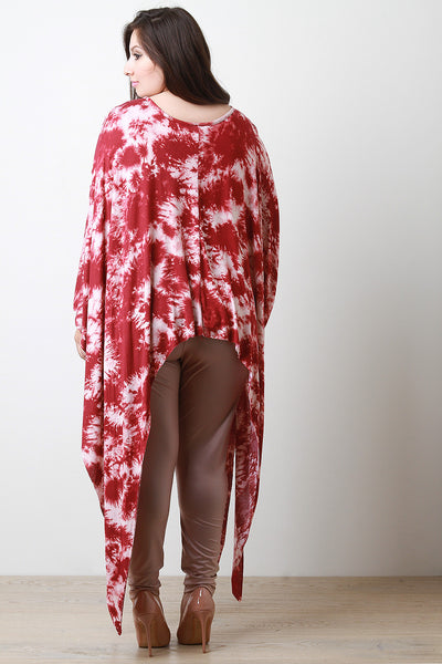 Tie Dye Sharkbite Poncho Maxi Top