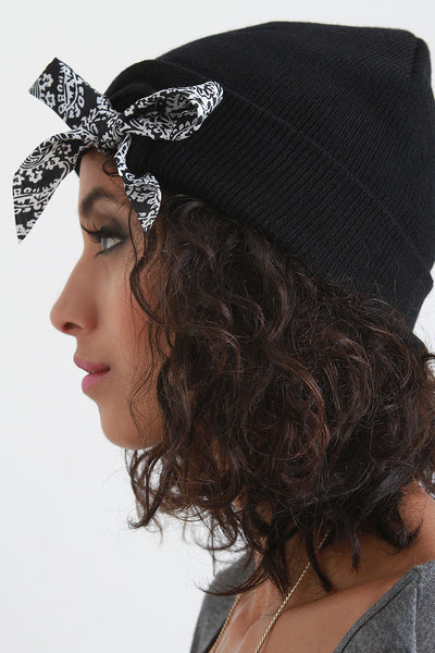 Bandana Bow Beanie
