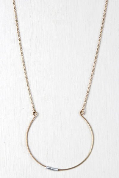 Wire Wrapped Hoop Necklace