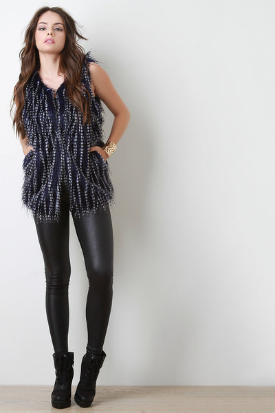 Long Hair Faux Fur Vest