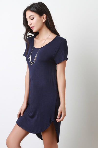 Back Cutout Tee Mini Dress