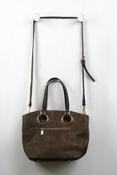 Grommet Vegan Leather Tote Bag