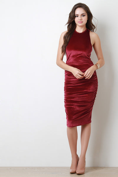 Velveteen Racerback Midi Dress