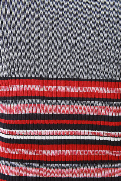 Striped Hem Ribbed Knit Dress