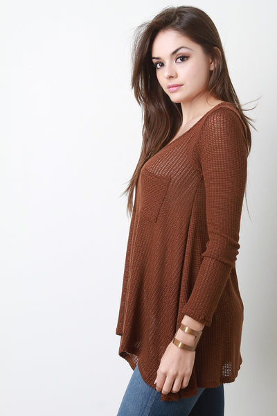 Loose Knit Trapeze Sweater Top